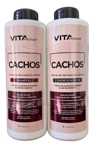 Kit Para Cachos Definidos E Com Movimento Vita Hidrat 1l