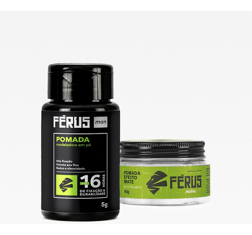 Pomada Efeito Mate Ferus - Combo 1 Pó + 1 Mate