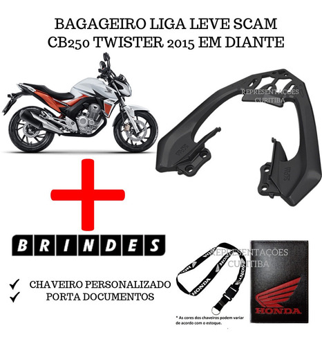 Bagageiro Suporte Para Bau Cb 250 Twister 2016 17 18 19 Scam