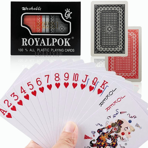 Set 2 Barajas Cartas Poker 100% Plastico Lavables