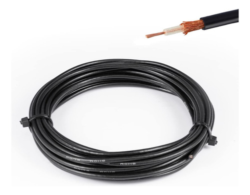 Pobady Rg174 Cable Coaxial Rf Negro 50ohm 16.4ft/5m