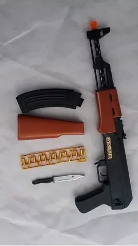 Metralhadora Fuzil Ak-47 Cosplay Com Som Luz E Vibra Barato