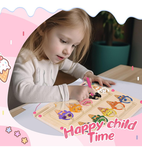 Laberinto Magnético De Colores Y Números, Juguete Montessori