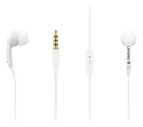Auriculares Con Microfono Lenovo In Ear 3.5 Originales Color Blanco
