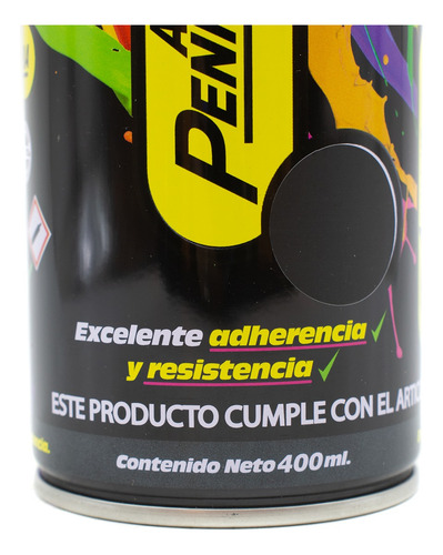 Imagen 5 de 9 de Pintura En Aerosol 400ml Negro Mate Pennsylvania