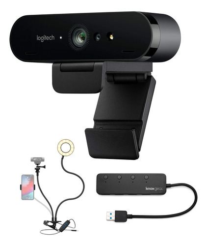 Logitech Brio Ultra Hd Camara Anillo Luz Multiuso Para Usb 4