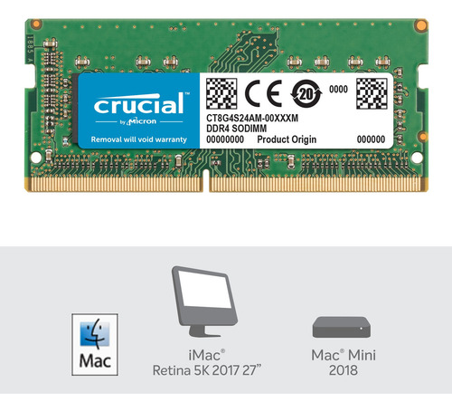 Memória Ram Notebook 8gb Ddr4 2400mhz Crucial