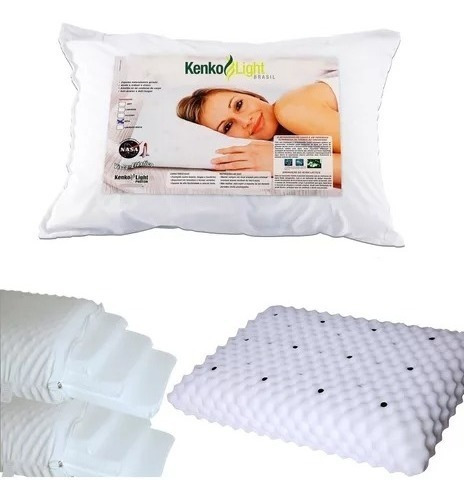 Travesseiro Magnético E Fir Relaxamento Cervical Cor Branco