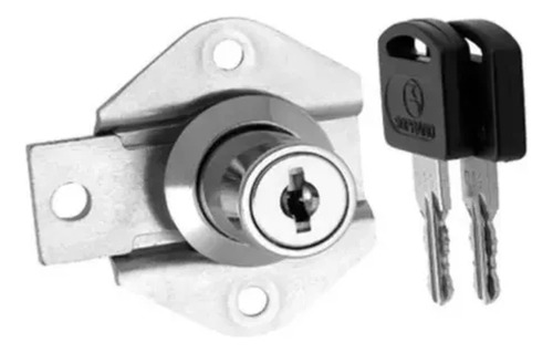 Kit 10 Fechadura Gaveta Porta Móveis Armário Gaveteiro 22mm Cor Cromado