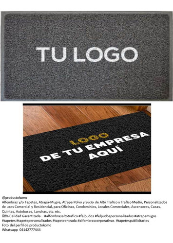 Alfombras Personalizadas, Logotipo Alto Trafico, Fabricacion