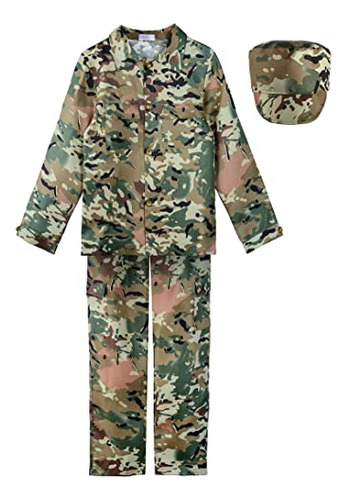 Relibeauty Soldier Costume Army Camouflage Uniform, 5wxx9