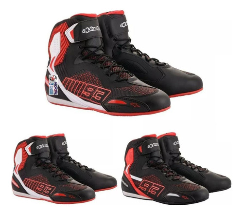 Jm Zapatillas Moto Alpinestars Austin Knit Shoes Black Red