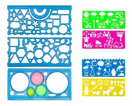 A 7 Plantillas De Dibujos Geométricos, Regla Geométrica