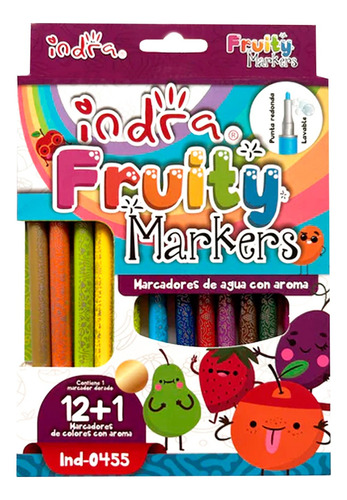 Marcadores De Agua Con Aroma Fruity Markers Indra 13 Pzas.