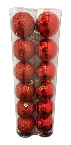 Tubo Bolas Navideñas X12 Adorno Color Navidad Pettish Online