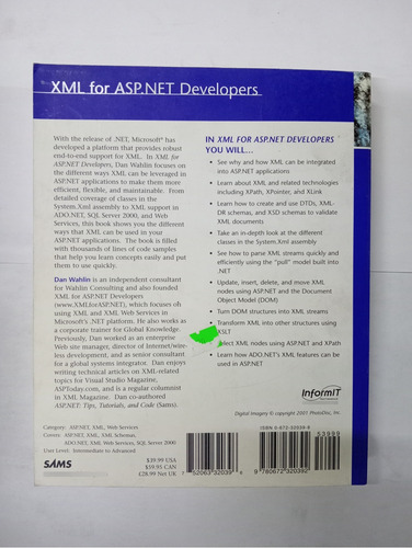 Xml For Asp.net Developers - Dan Wahlin (Usado)