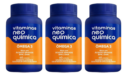 Kit 3 Vitamina Ômega 3 Com 60 Cápsulas - Neo Química