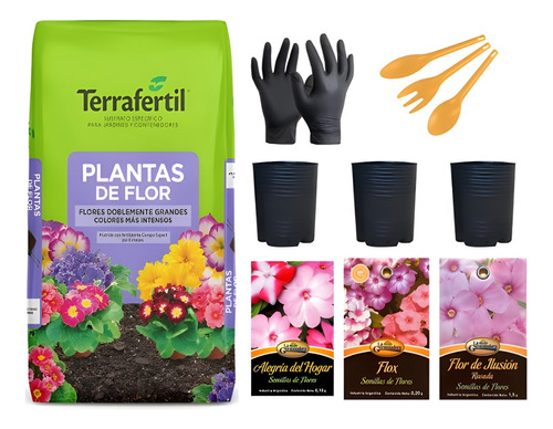 Kit Planta Flor 20l+semillas+kit Jardin Tramontina Valhalla