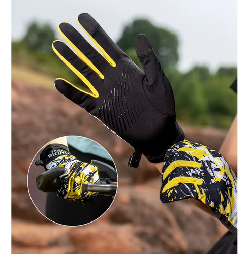 Guantes Deportivos Ultralivianos Trail Running Aonijie Amarillo / Talle S