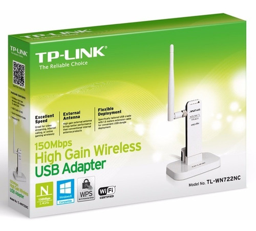 Adaptador Usb Wireless Tp-link Wn722n Tl-wn722nc Alto Ganho