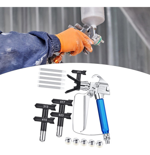Kit De Pulverizador De Tinta Sem Ar Máquina De