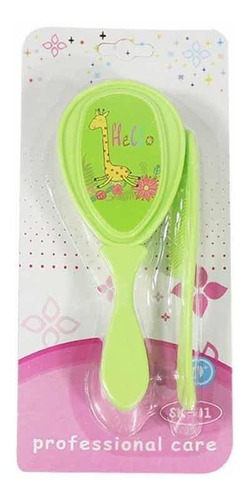 Pack 2 Cepillo Y Peineta Para Bebe Niño Cuidado Del Cabello