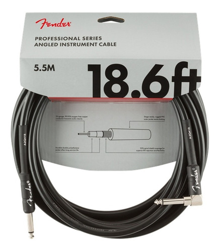 Cable Inst Fender Professional Series 5.5 Mts Angular Black 