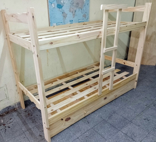 Imagen 5 de 5 de Cama Cucheta Triple Superpuesta De Pino Ahora 12 Y Ahora 18