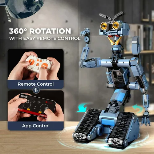 Set De Construcción Robot Johnny 5 Con Mando A Distancia De