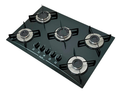 Fogão cooktop gás D&D Metal CE05 preto 127V/220V