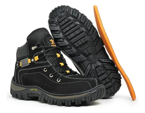Bota Adventure Polofran Coturno Masculino Couro Botina Tenis