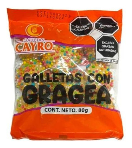 3 Pza Galletas Cayro Con Grageas 80 G