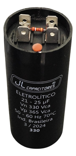 Capacitor 21-25uf Vn 330vac Vp 365vac Melhor Qualidade