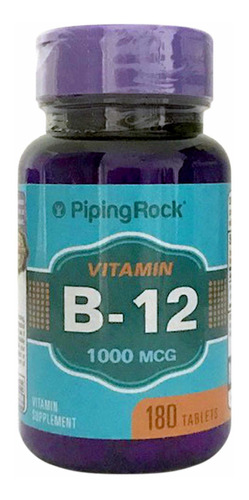 Vitamina B12 1000 Mcg X 180 Caps. Piping Rock Usa Oferta!!