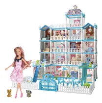 Comprar Casa De Muñecas Grande Con Led Luz Y Muebles Castillo De Princesa 78x61x62.5cm,19 Habitaciones,30cm Muñecas,casa De Muñecas Para Niñas