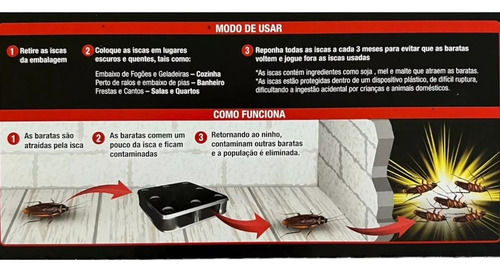 Inseticida Mata Barata Mortein Isca 01 Caixa Com 6 Un