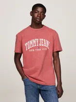 Comprar Polera Varsity Logo Regular Fit Rosado Tommy Hilfiger