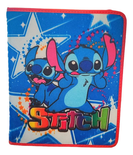 Carpeta Lilo Y Stitch  Escolar Nº 3 Con Cierre 