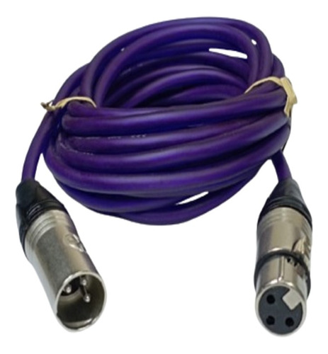 Cable De Microfono Xlr Conector En Aluminio Macho A Hembra