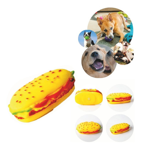 Imagem 1 de 8 de Brinquedo Pet Sanduiche Sonoro Cachorro Interativo Oferta
