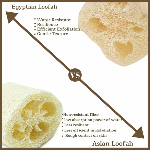 Crafts Of Egypt - Esponja De Lufa Natural, Juego De 3 Esponj