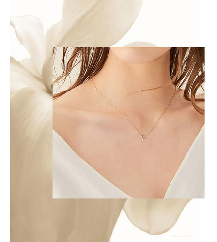 Cadenita Dorada Con Dije Flor - Misia Joyas