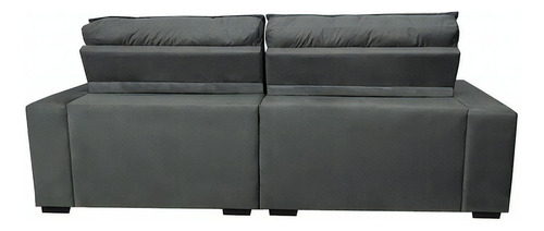 Sofá Retrátil e Reclinável com Molas Ensacadas Cama inBox Gold 2,52m Tecido Suede Velusoft Cinza