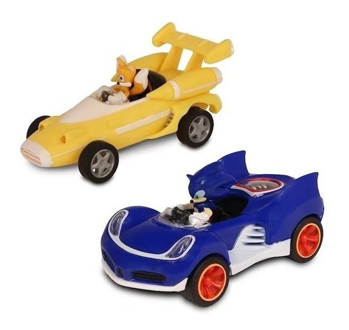 Mini Autos Sonic - Pack X2 Carros De Sonic Y Tails