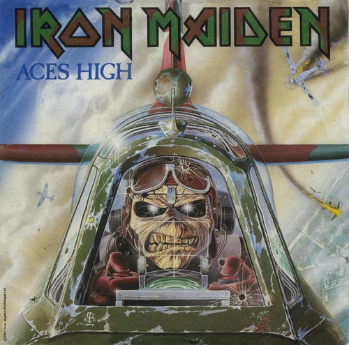 Poster Banda Iron Maiden Rock 35x35cm Aces High Plastificado