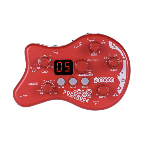 Ammoon Pockrock Guitarra Portátil Multiefectos Procesador