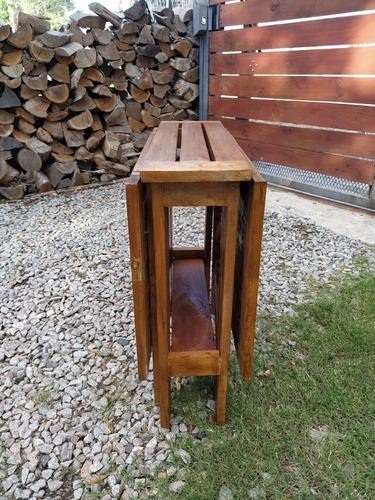 Mesa Plegable Con Alas Madera Jardín O Balcón