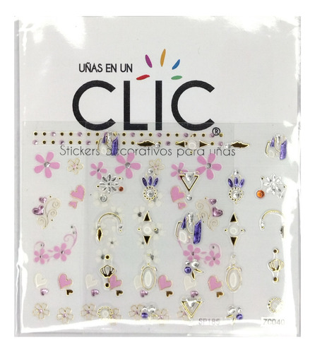 Stickers Adhesivos Para Uñas Charms - 2 Unidades Fluoritas