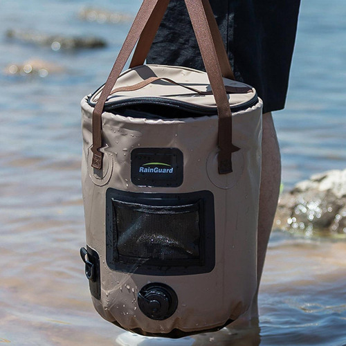 Cubo De Agua Plegable, Contenedor De Agua De 25 L, Marrón
