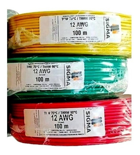 Cable Thw 75º #12 Marca Sigma      